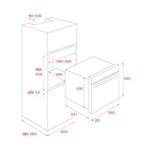 Kích thước lò nướng Teka HLC 847C