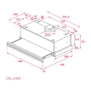 Kích thước máy hút mùi Teka CNL 6400 BK BLACK