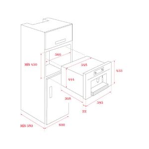 Kích thước máy pha cafe Teka CLC 835 MC