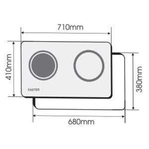 Kích thước bếp điện từ Ý Faster FS-740IR