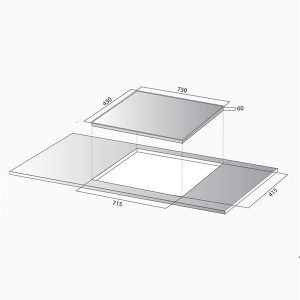 Kích thước bếp từ Kocher DI-336H