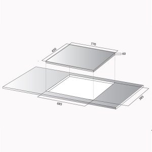 Kích thước bếp từ Kocher DI-808GE