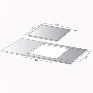 Kích thước bếp từ Kocher DI-833GE