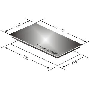 Kích thước bếp điện từ D'mestik ES555DKT