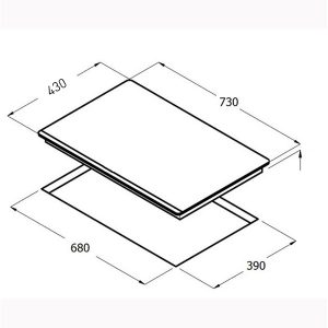 Kích thước bếp điện từ Essen ES 210 IC