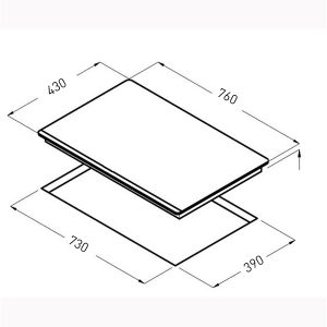 Kích thước bếp điện từ Essen ES 31 IDC