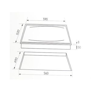 Kích thước bếp từ Rosieres RESD4