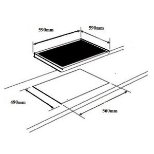 Kích thước bếp điện từ Dmestik ES-603 DKT