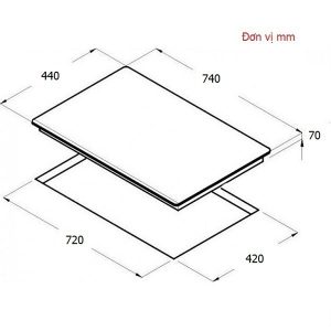 Kích thước bếp điện từ Feuer FE-D30