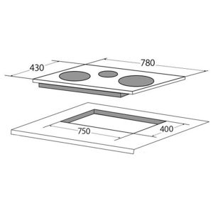 Kích thước bếp điện từ Feuer FE-DZ314