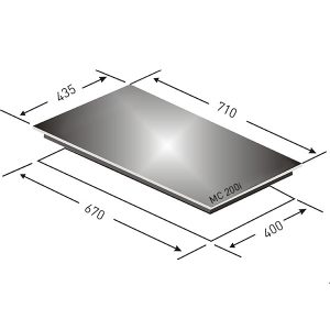 Kích thước bếp điện từ Munchen MC 200-I