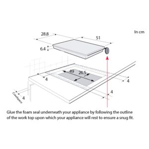 Kích thước bếp từ Brandt TI1000B