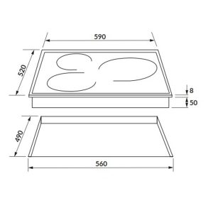 Kích thước bếp từ Rosieres RPI342MM