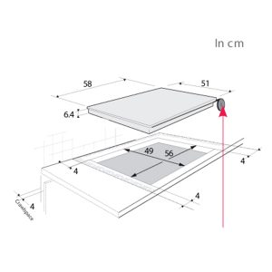 Kich thước bếp từ Brandt TI1013B