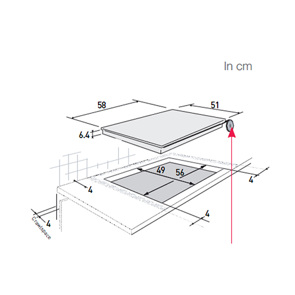 Kich thước bếp từ Brandt TI118W Bếp từ Brandt TI118W