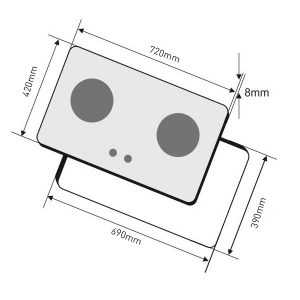 Kích thước bếp từ Essen ES 20 IDS