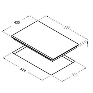 Kích thước bếp từ Essen ES 888 BM