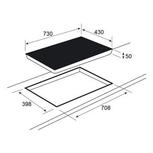 Kích thước bếp từ Feuer F56 Hi-light