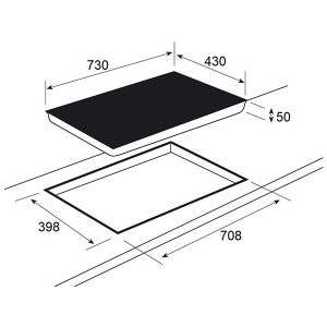 Kích thước bếp từ Feuer F66