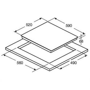 Kích thước bếp từ Hafele 539.02.550