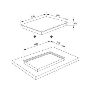 Kích thước bếp từ Malloca MH-02I D