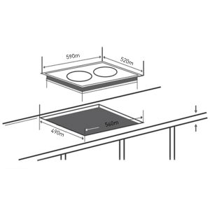 Kích thước bếp từ Spelier SPE-IC938G