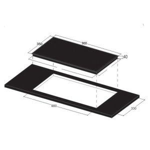 Kích thước bếp điện từ BAUER BE 930ETS