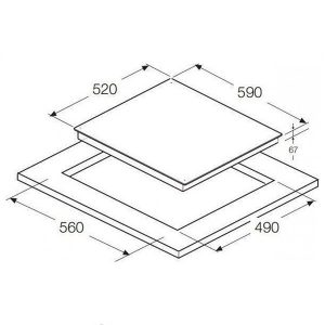 Kích thước bếp từ Hafele HC-I604A