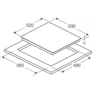 Kích thước bếp từ Hafele Lavina HC-I603B