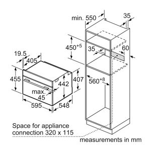 Kích thước lò nướng đa năng Bosch CSG656RS1