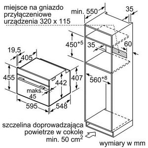 Kích thước lò nướng đa năng Bosch CMG636BS1