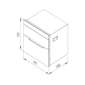 Kích thước máy sấy bát Malloca MSC-1005