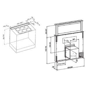 Kích thước máy hút mùi Rosieres RDD980PN