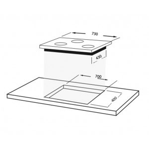 Kích thước bếp ga âm Faber FB-302GST