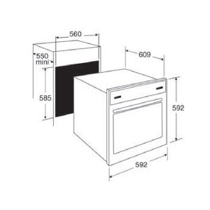Kích thước lò nướng Brandt FE1011XS