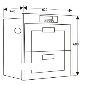 Kích thước máy sấy bát Binova BI-111-MSB