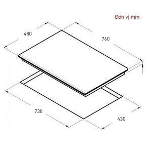 Kích thước bếp điện từ Arber AB-221S