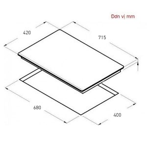 Kích thước bếp điện từ Arber AB-380