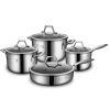 Bộ nồi chảo inox Elmich EL-2851 Cấu trúc 3 lớp giúp truyền và giữ nhiệt tối ưu, tiết kiệm năng lượng Vung kính chịu lực, chịu nhiệt dày 4mm Sử dụng được trên bếp từ, bếp ga, bếp hồng ngoại... Kích thước (đường kính x cao): - Nồi 20x13cm Dung tích ~4 lít - Nồi 24x15cm Dung tích ~6.8 lít - Quánh 16x11.2 cm Dung tích ~2.25 lít - Chảo 26x6.5 cm Dung tích ~3.5 lít Hãng sản xuất: Elmich Công nghệ sản xuất: Czech