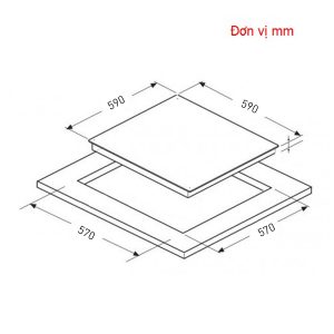 Kích thước bếp điện từ Napoli NA-600E
