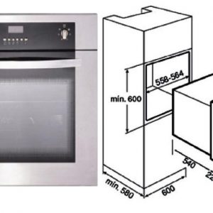 Kích thước lò nướng Binova BI-66-SS