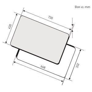 Kích thước bếp từ Elmich ICE-3485