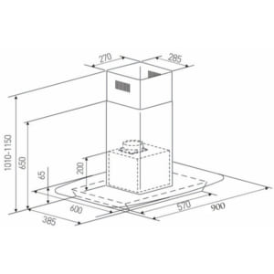 Kích thước máy hút mùi Arber AB-700Y