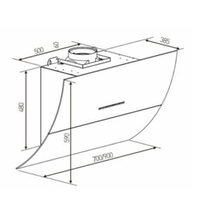 Kích thước máy hút mùi Arber AB-700Z
