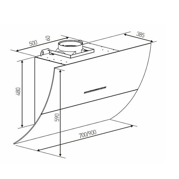 Kích thước máy hút mùi Arber AB-700Z Kích thước máy hút mùi Arber AB-700Z
