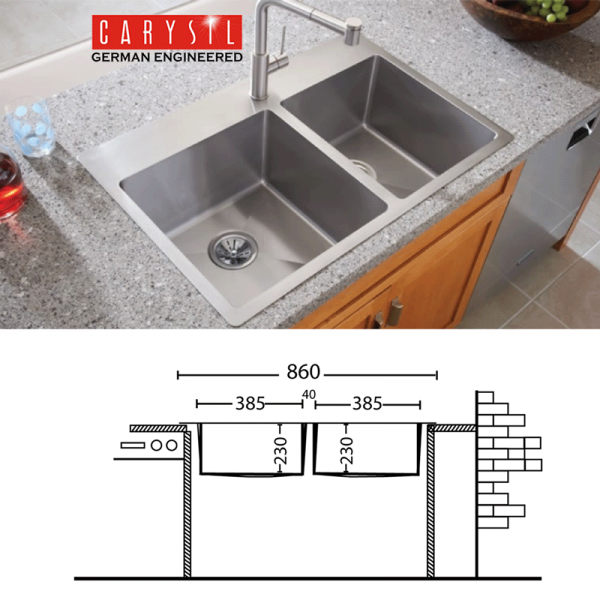 Chậu rửa inox Carysil IC-8650