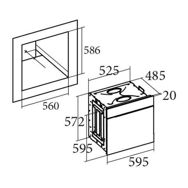 Kích thước lò nướng Cata HGR 110 AS BK Kích thước lò nướng Cata HGR 110 AS BK