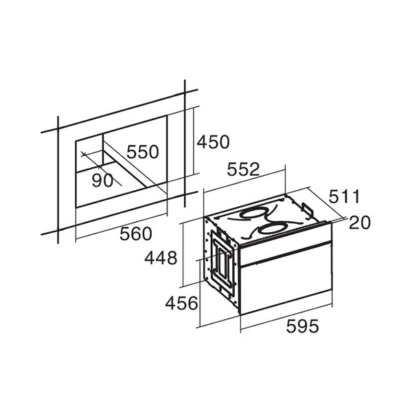 Kích thước lò nướng Cata ME4006 X Kích thước lò nướng Cata ME4006 X