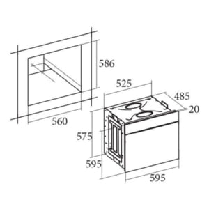 Kích thước lò nướng Cata ME 611 DI