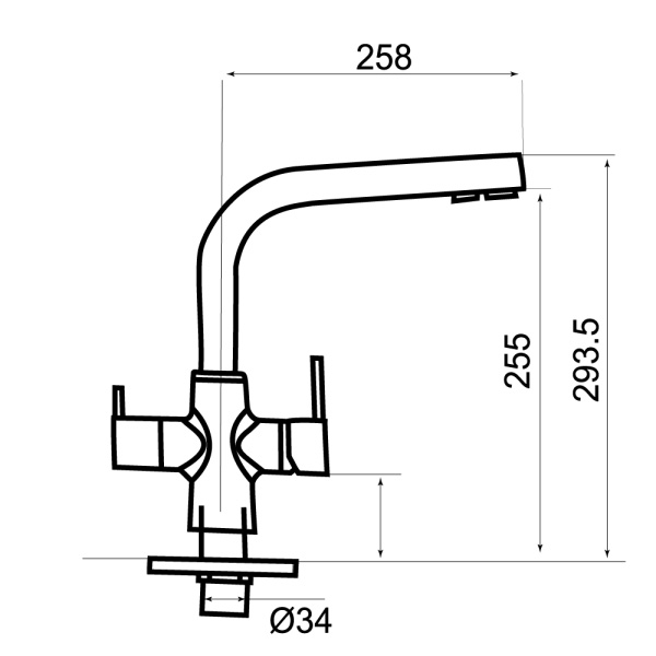 Kích thước vòi rửa bát Argo G-2466 Arena Kích thước vòi rửa bát Argo G-2466 Arena
